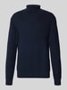 MCNEAL Rollkragenpullover mit gerippten Abschlüssen Dunkelblau