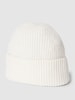 MCNEAL Beanie aus reinem Kaschmir mit breitem Umschlag Offwhite