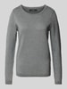 Vero Moda Regular Fit Strickpullover mit Effektgarn Modell 'CARE SHINE' Anthrazit