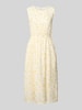 MSCH Copenhagen Midikleid mit Strukturmuster Modell 'Falisha' GELB