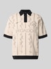 PEGADOR Relaxed Fit Poloshirt mit Logo-Stitchings Modell 'Kinsale' Offwhite