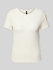 Vero Moda Regular fit T-shirt in kreuklook, model 'ELENE' Wit