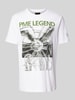 PME Legend T-Shirt mit Label-Print Weiss