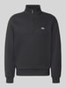 Lacoste Regular Fit Troyer aus Baumwoll-Mix Black
