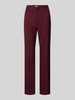 Jake*s Collection Bootcut Fit Stoffhose mit Bügelfalten Bordeaux