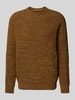 Barbour Regular Fit Strickpullover aus reiner Wolle  Dunkelbraun Melange