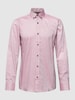 BOSS Slim Fit Business-Hemd mit Allover-Muster Modell 'Hank' Grün