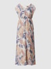 comma Maxikleid aus Chiffon  Senfgelb