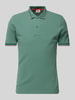 Sundek Poloshirt met korte knoopsluiting, model 'Brice' Donkergroen
