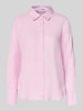 MANGO Regular Fit Leinenbluse mit verdeckter Knopfleiste Rosa