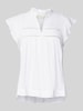 MSCH Copenhagen Blouse met opstaande kraag en V-hals, model 'Eugenia' Offwhite