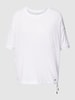 Brax T-shirt met labelapplicatie, model 'CANDICE' Wit
