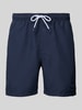 Shiwi Regular Fit Badehose mit Label-Patch Modell 'Mike' Dunkelblau
