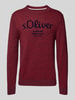 s.Oliver RED LABEL Regular Fit Strickpullover mit Logo Rot