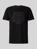 Antony Morato Regular fit T-shirt met dierenprint, model 'Jer' Zwart