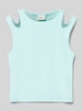 s.Oliver RED LABEL Cropped Tanktop in Ripp-Optik mit Cut Outs Mint