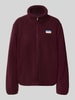 ONLY Regular fit fleecejack met ritssluiting model 'EVA' Bordeaux