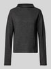 Vero Moda Regular Fit Strickpullover mit Mock-Neck-Kragen Modell 'BELLA' Metallic Black