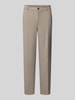 Lindbergh straight fit stoffen broek met viscose, Taupe gemêleerd