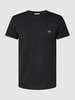 Lacoste T-shirt met logostitching, model 'Supima' Zwart