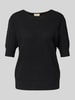 FREE/QUENT Gebreide pullover met 1/2-mouwen, model 'Dodo' Zwart