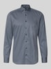 OLYMP Level 5 Body fit zakelijk overhemd van katoenmix Marineblauw