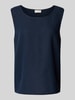 FREE/QUENT Top aus Leinen-Mix mit Rundhalsausschnitt Modell 'Lava' Marine