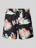 HUGO Relaxed Fit Badeshorts mit Label-Print Modell 'CALALA' Black