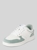 Marc O'Polo Lage sneakers met details van wildleer Lindegroen