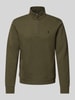 Polo Ralph Lauren Sweatshirt mit Troyer-Kragen Oliv Melange