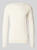 Lindbergh Strickpullover mit Rundhalsausschnitt Offwhite