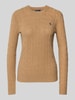 Polo Ralph Lauren Gebreide pullover van een mix van wol en kasjmier, model 'JULIANNA' Camel