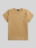 Polo Ralph Lauren Regular Fit T-Shirt aus reiner Baumwolle Camel