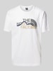 The North Face T-shirt met labelprint, model 'MOUNTAIN LINE' Wit