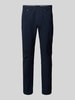 Christian Berg Men Spodnie materiałowe o kroju slim fit z dodatkiem bawełny ekologicznej i 5 kieszeniami Granatowy