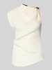 MANGO Blusentop in asymmetrischem Design Modell 'JOIA' Offwhite