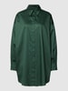Drykorn Bluzka koszulowa o kroju oversized z krytą listwą guzikową model ‘CEARA’ Butelkowy zielony