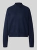 Neo Noir Turtleneck-Pullover mit Woll-Anteil und Rundhalsausschnitt Dunkelblau
