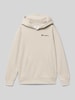 CHAMPION Bluza z kapturem, wyhaftowanym logo i kieszenią kangurką Kamienny