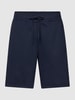 G-Star Raw Sweatshorts met labelstitching Donkerblauw
