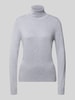 Christian Berg Woman Longsleeve mit Rollkragen Hellgrau Melange