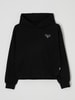 Garcia Hoodie mit Message-Print  Schwarz
