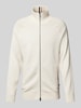 BOSS Strickjacke mit Stehkragen Modell 'Domico' Offwhite