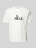 ARMANI EXCHANGE T-shirt met labelprint, model 'New York Building' Wit