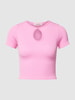 Only Crop T-Shirt mit Cut Out  Modell 'GWEN' Pink