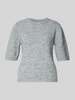NOISY MAY® Pullover mit 1/2-Arm Modell 'SUTTON' Hellgrau Melange