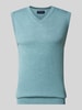 Christian Berg Men Slim Fit Pullunder aus Baumwoll-Mix mit V-Ausschnitt Schilf Melange