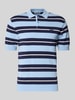 REVIEW Slim Fit Poloshirt aus Viskose-Mix Eisblau