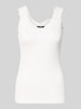 VERO MODA Slim Fit Tanktop aus Viskose-Mix Modell 'ROSA' Weiss