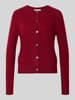 Christian Berg Woman Strickjacke aus reinem Kaschmir mit durchgängiger Knopfleiste Bordeaux